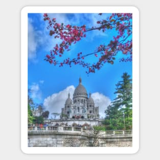 Sacre Couer framed by nature Sticker